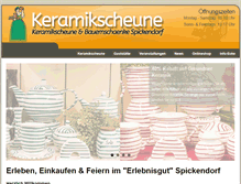 Tablet Screenshot of keramikscheune-spickendorf.de